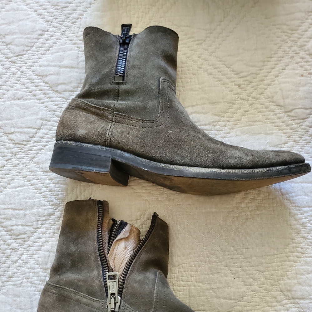 ALLSAINTS Men's Boots Suede Dark Moss US 9